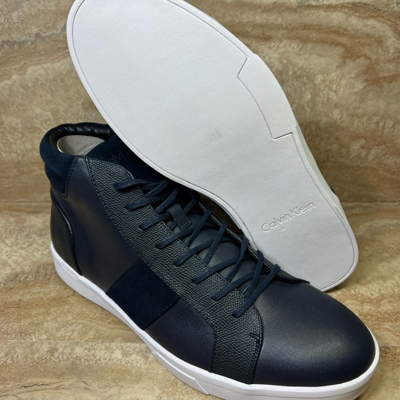 Calvin Klein Men’s Blue high top dress sneaker - Picture 5 of 5